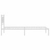 vidaXL Estructura cama sin colch&oacute;n con cabecero metal blanco 107x203cm