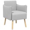 vidaXL Butaca decorativa Gris Claro Terciopelo granulado