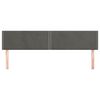vidaXL Cabeceros terciopelo gris oscuro 160x5x78/88 cm