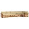 vidaXL Conjunto de sof&aacute;s de exterior 6 uds. Natural y Beige