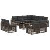 vidaXL Conjunto de sof&aacute;s de jard&iacute;n 12 uds. Gris y Gris Oscuro