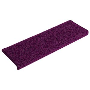 vidaXL Alfombrillas para escaleras 15 unidades 65x21x4 cm Rosa Borde Rectangular