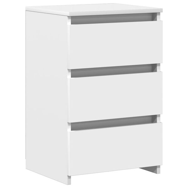 vidaXL Mesitas de noche 2 uds madera contrachapada blanco 40x35x62,5cm