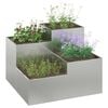 vidaXL Maceta para Jardín Plateado 100 x 100 x 60 cm Acero galvanizado