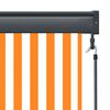 vidaXL Estor enrollable de exterior blanco y naranja 100x250 cm
