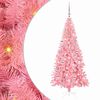 vidaXL Árbol de Navidad con 300 LED con soporte Rosa 180 cm PVC