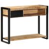 vidaXL Mesa consola madera maciza mango 100x35x75 cm