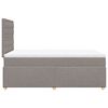 vidaXL Cama box spring con colch&oacute;n tela gris taupe 120x190 cm