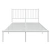 vidaXL Estructura cama sin colch&oacute;n con cabecero metal blanco 120x190cm