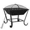 vidaXL Brasero con atizador acero XXL 50 cm