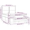 vidaXL Cama box spring con colch&oacute;n tela gris oscuro 140x190 cm