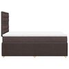 vidaXL Cama box spring con colch&oacute;n tela marr&oacute;n oscuro 120x200 cm
