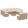 vidaXL Set de sof&aacute;s de jard&iacute;n 12 pzas y cojines rat&aacute;n sint&eacute;tico marr&oacute;n