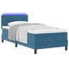 vidaXL Cama Box Spring LED Azul Oscuro 100 x 200 cm Terciopelo