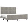 vidaXL Estructura de cama sin colch&oacute;n terciopelo gris claro 160x200 cm