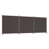 vidaXL Biombo divisor de 3 paneles de tela marr&oacute;n 525x180 cm