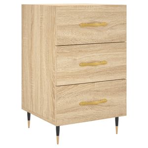 vidaXL Mesita de noche madera de ingenier&iacute;a roble Sonoma 40x40x66 cm