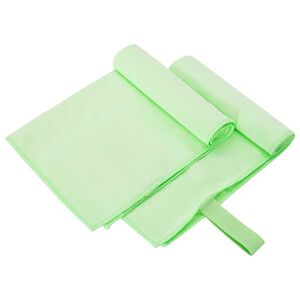 vidaXL Toallas Deportivas 2 pcs Verde 50 x 30 cm Poli&eacute;ster y Poliamida