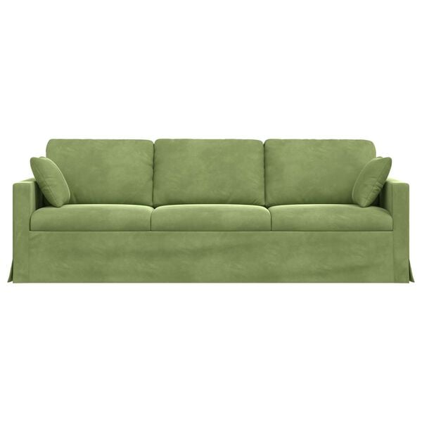vidaXL Sof&aacute; Verde claro 228 x 78 x 80 cm Terciopelo