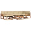 vidaXL Conjunto de sof&aacute;s de exterior con coj&iacute;n 19 pcs Natural y Beige