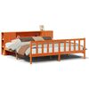 vidaXL Cama con estanter&iacute;a sin colch&oacute;n madera maciza marr&oacute;n 180x200cm