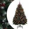 vidaXL &Aacute;rbol de Navidad artificial verde con bolas 150 cm 150 LED