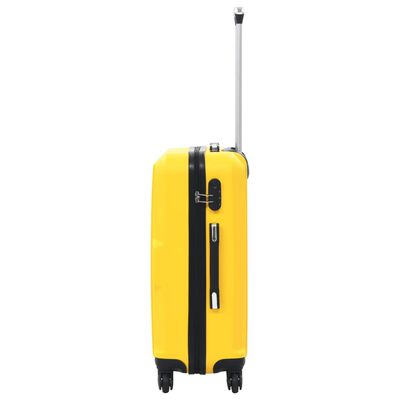 vidaXL Juego de maletas rígidas con ruedas trolley amarillo ABS