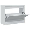 vidaXL Zapatero de madera de ingenier&iacute;a blanco 80x34x63 cm