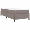 vidaXL Cama tipo Box Spring con colch&oacute;n Taup&eacute; 90 x 190 cm tela