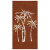 vidaXL Adorno de pared de jard&iacute;n acero corten dise&ntilde;o palmera 105x55 cm