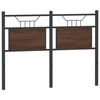 vidaXL Cabecero de repuesto de madera de ingenier&iacute;a y acero marr&oacute;n roble 120 cm