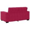 vidaXL Sof&aacute; de 2 plazas de terciopelo rojo tinto 160x78x84 cm