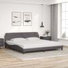 vidaXL Estructura de cama Dover cuero sint&eacute;tico gris 200x200 cm