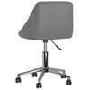 vidaXL Silla de comedor giratoria de cuero sint&eacute;tica gris