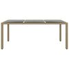 vidaXL Juego de comedor de jard&iacute;n de 9 piezas rat&aacute;n sint&eacute;tico beige