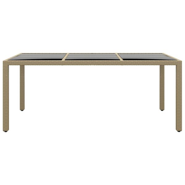 vidaXL Juego de comedor de jard&iacute;n de 9 piezas rat&aacute;n sint&eacute;tico beige