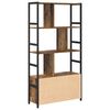 vidaXL Estante de libros Madera envejecida 80 x 30 x 155,5 cm
