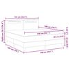 vidaXL Cama tipo Box Spring Gris 140 x 190 cm Cuero sint&eacute;tico
