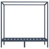 vidaXL Cama con dosel sin colchón madera maciza gris 90x200 cm