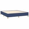 vidaXL Cama box spring con colch&oacute;n tela azul 180x200 cm