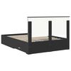 vidaXL Estructura de cama con cabecera Negro y Plata 150 x 200 cm