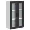vidaXL Armario de vidrio para pared PORTO Negro 60 x 31 x 100 cm