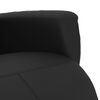vidaXL Sill&oacute;n reclinable con reposapi&eacute;s cuero sint&eacute;tico negro