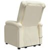 vidaXL Sill&oacute;n de masaje elevable cuero sint&eacute;tico crema