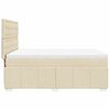 vidaXL Cama box spring con colch&oacute;n tela color crema 140x190 cm