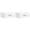 vidaXL Mesita de Noche de Pared 2 pcs Brillante 49 x 34,5 x 20 cm