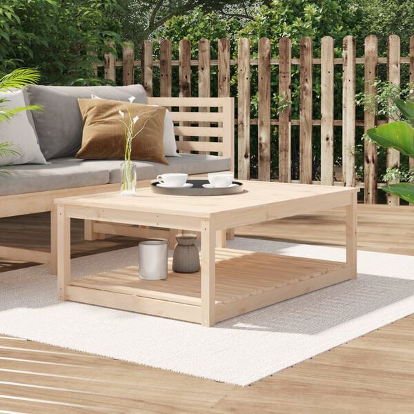 vidaXL Mesa de jardín madera maciza pino 121x82,5x45 cm
