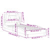 vidaXL Estructura de cama Viana con LED sin colch&oacute;n gris 90x200 cm