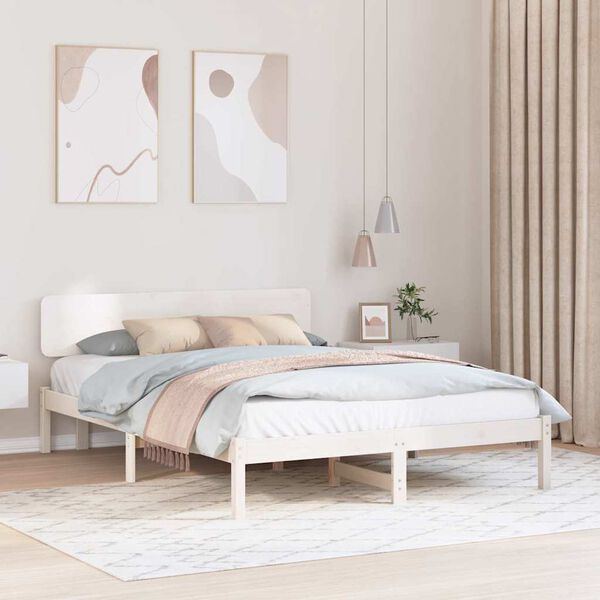 vidaXL Estructura de cama 160 x 200 cm Madera de pino macizo