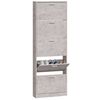 vidaXL Mueble zapatero madera contrachapada gris hormig&oacute;n 59x17x169 cm